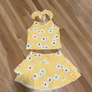 Hanna Andersson 2-piece girls bathing suit, 10